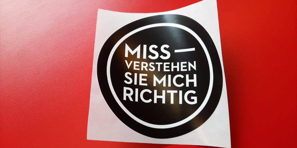 Aufkleber schwarz/weiß,